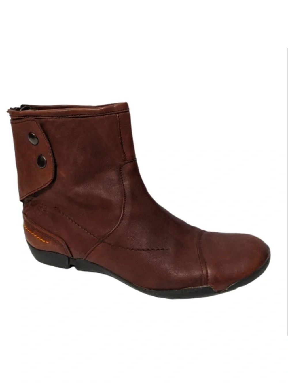 FLY LONDON Brown Leather Flat Booties 42
